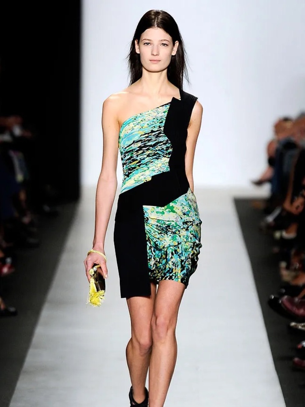 BCBG MaxAzria Runway One Shoulder Asymmetrical Dress